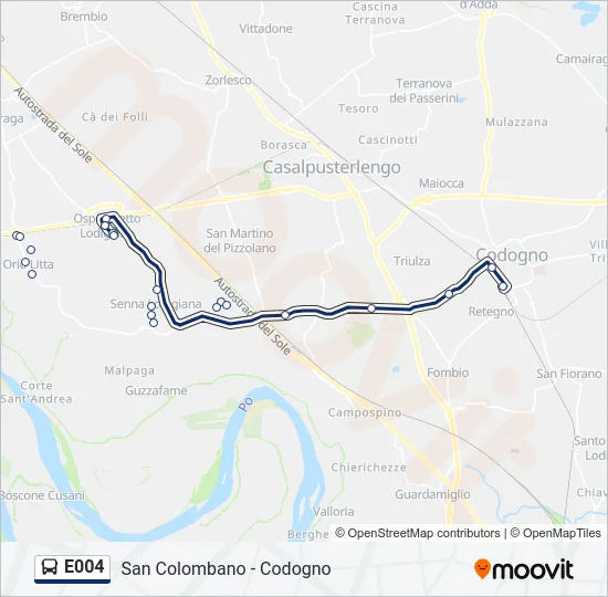 E004 Bus Line Map