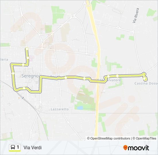 1 bus Line Map