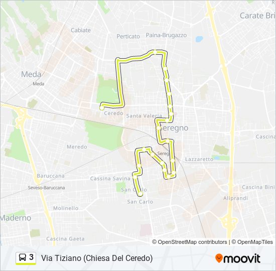 3 bus Line Map