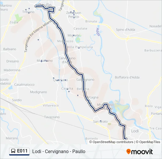 E011 Bus Line Map