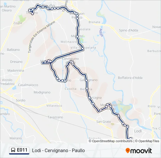 E011 Bus Line Map