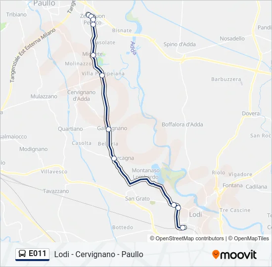 E011 Bus Line Map