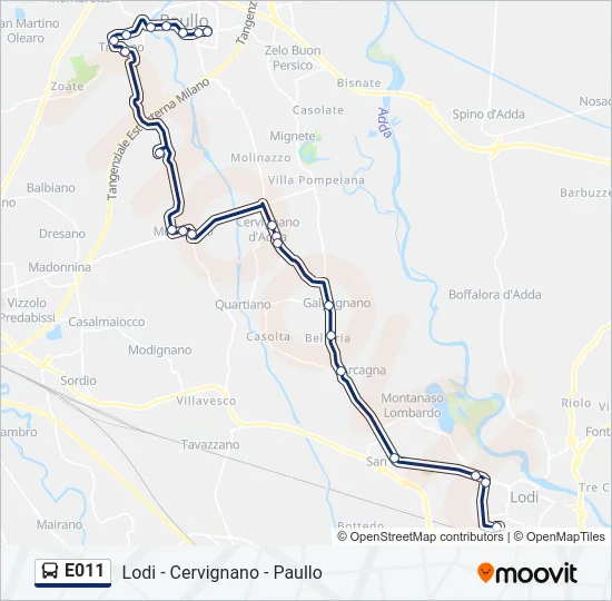 E011 Bus Line Map