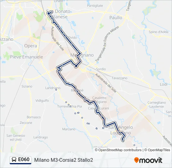 E060 Bus Line Map