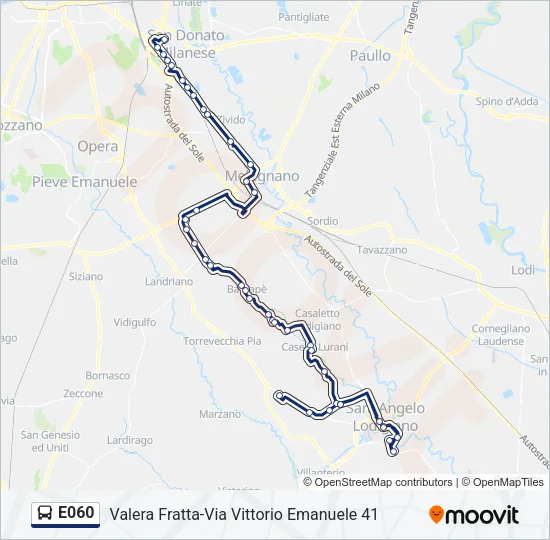 E060 Bus Line Map