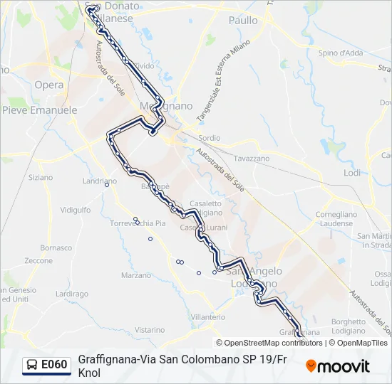 E060 Bus Line Map