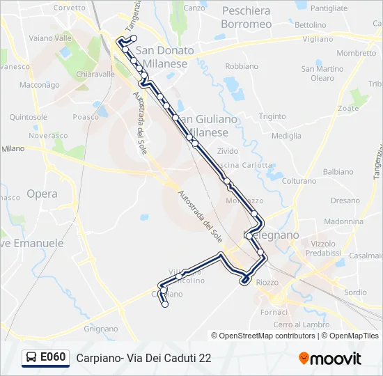 E060 Bus Line Map