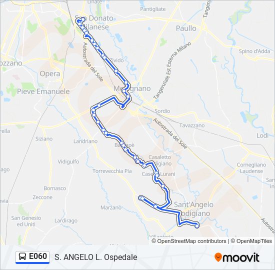 E060 bus Line Map