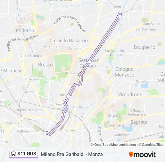 S11 BUS  Line Map