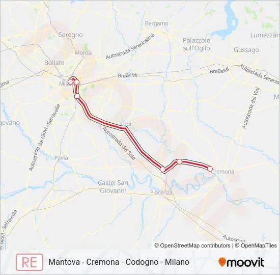 RE11 Train Line Map