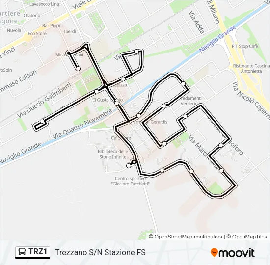TRZ1 Bus Line Map