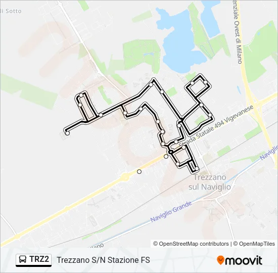 TRZ2 Bus Line Map