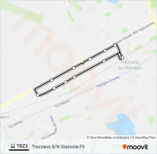TRZ3 Bus Line Map