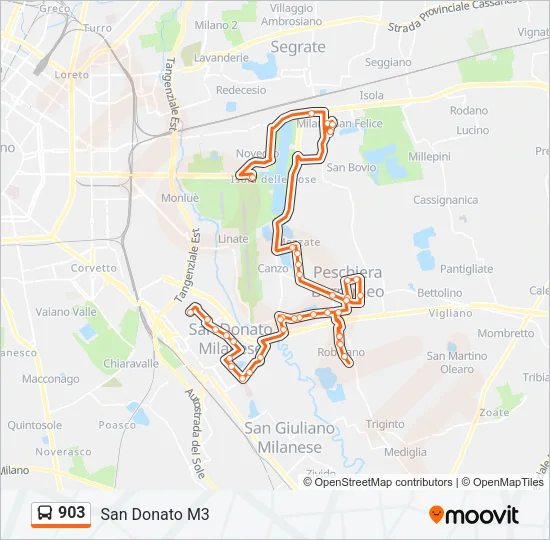 903 Bus Line Map