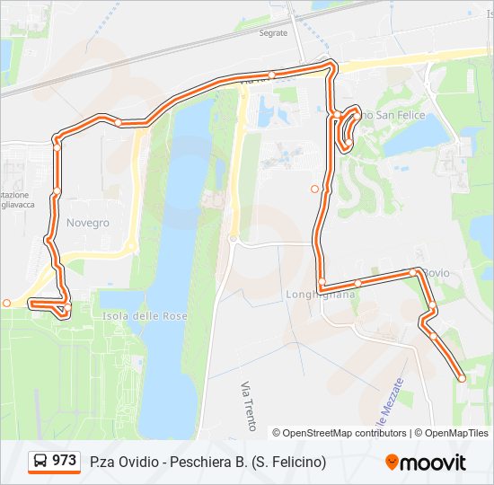 973 bus Line Map