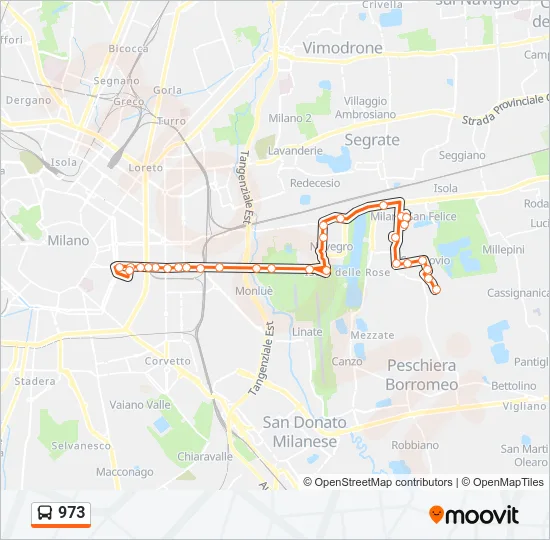 973 Bus Line Map