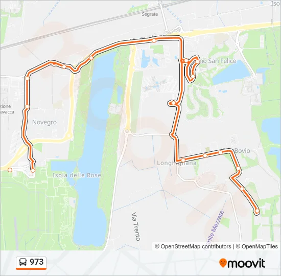 973 Bus Line Map