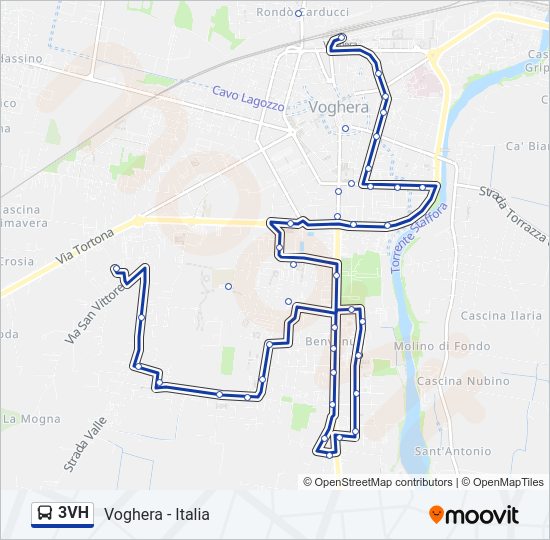 Percorso linea  3VH