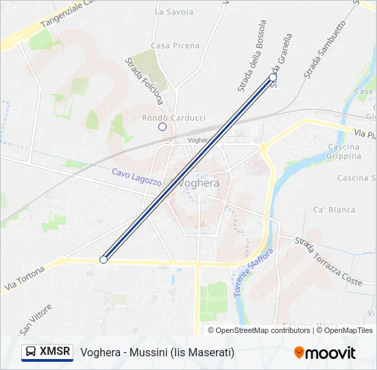Percorso linea  XMSR