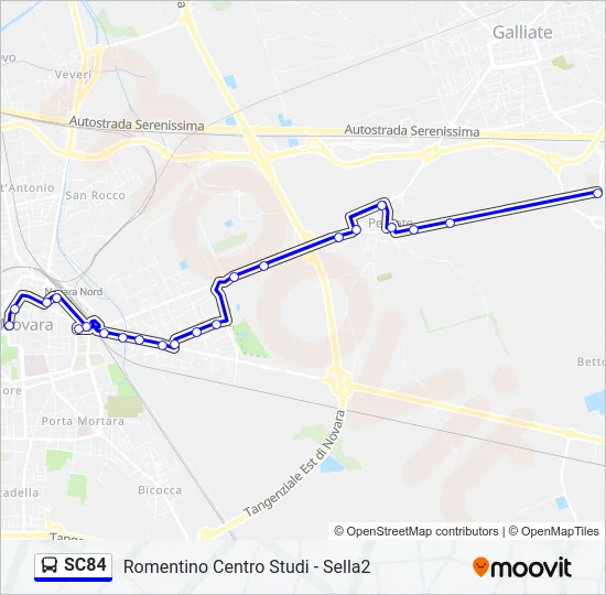 SC84 Bus Line Map