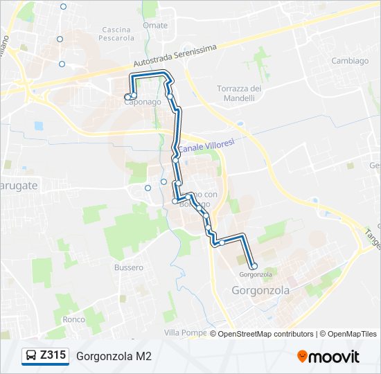 z315 Route: Schedules, Stops & Maps - Gorgonzola M2 (Updated)