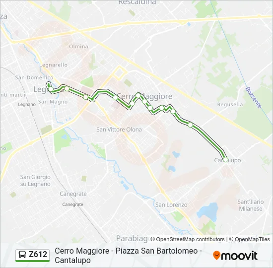 Z612 Bus Line Map