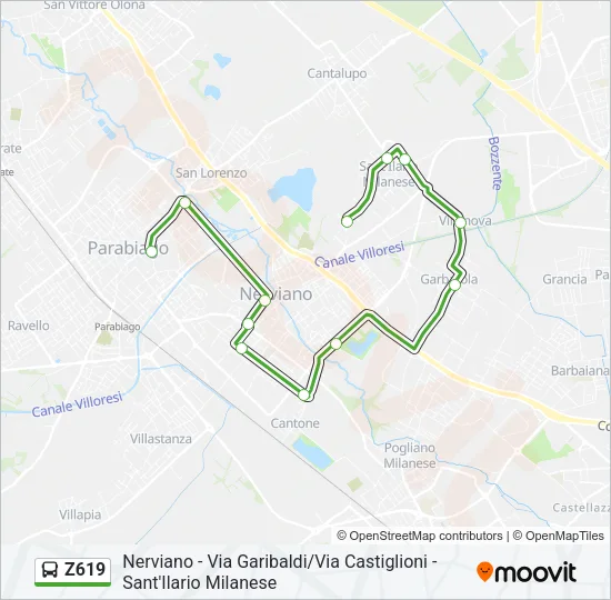 Z619 Bus Line Map