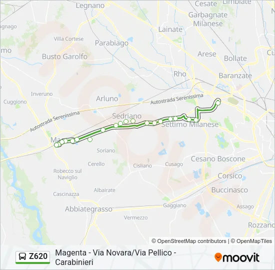 Z620 Bus Line Map