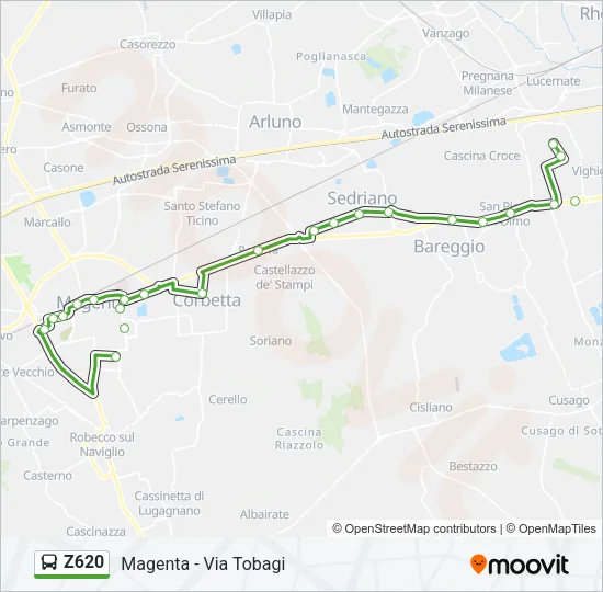 Z620 Bus Line Map