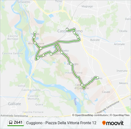 Z641 Bus Line Map