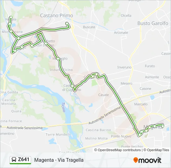 Z641 Bus Line Map