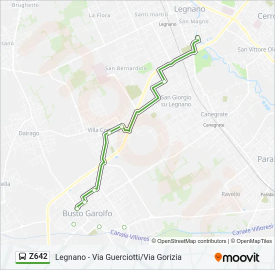 Z642 Bus Line Map