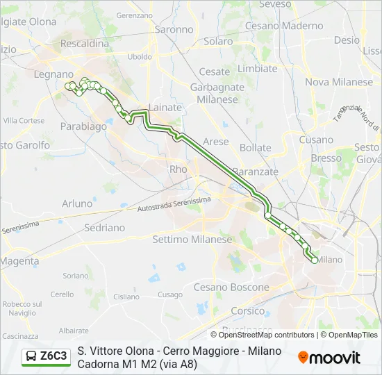 Z6C3 Bus Line Map