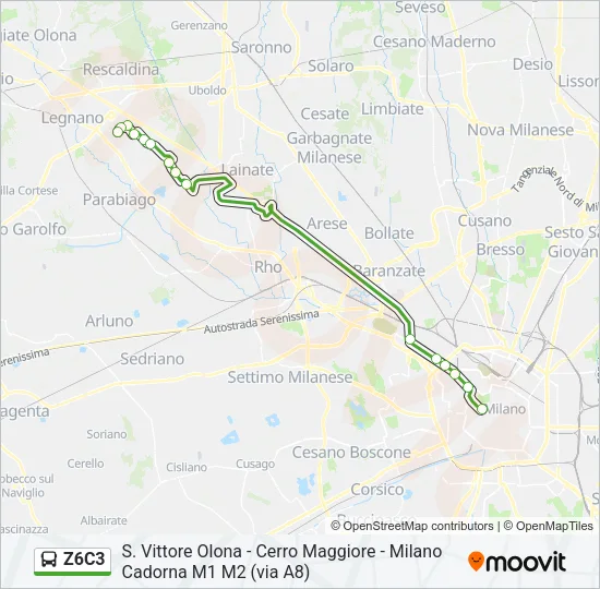 Z6C3 Bus Line Map