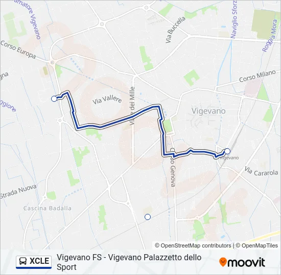 XCLE  Line Map