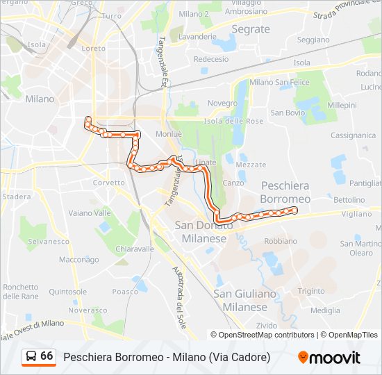 66 bus Line Map