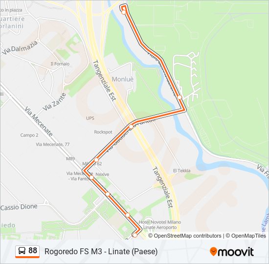 88 bus Line Map