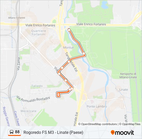 88 bus Line Map