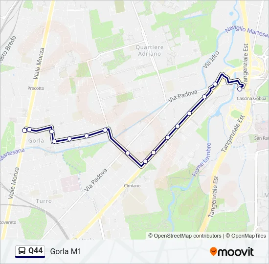 Q44 Bus Line Map