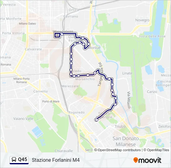 Q45 Bus Line Map