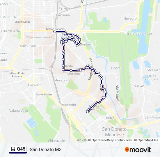 Q45 Bus Line Map