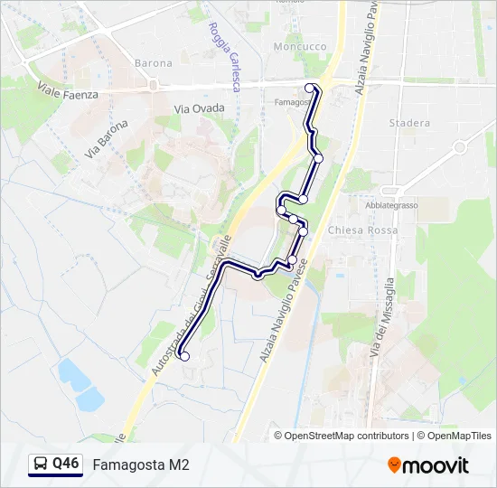 Q46 Bus Line Map