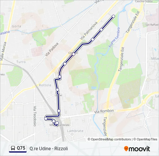 Q75 Bus Line Map