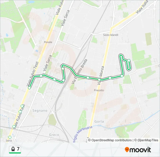 7 Light Rail Line Map