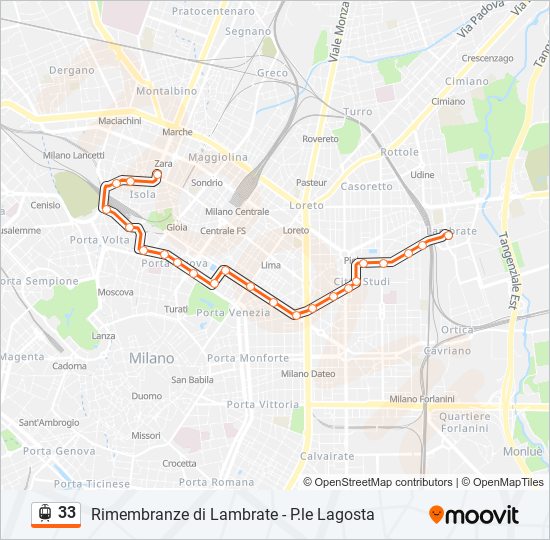 33 light rail Line Map