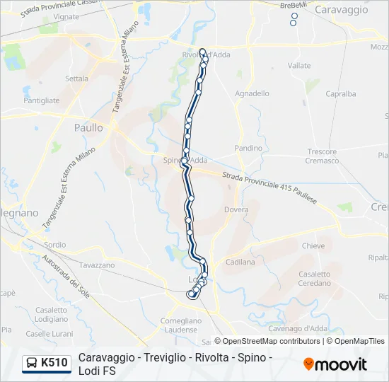 K510 Bus Line Map