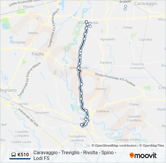 K510 Bus Line Map