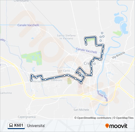 Percorso linea  K601