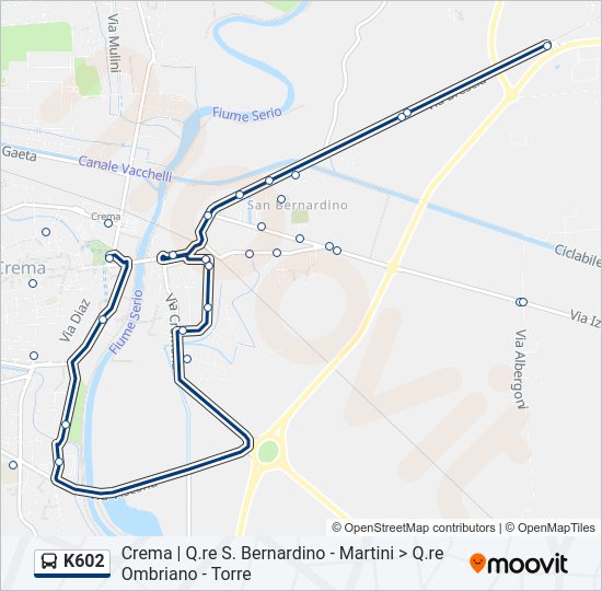 Percorso linea  K602