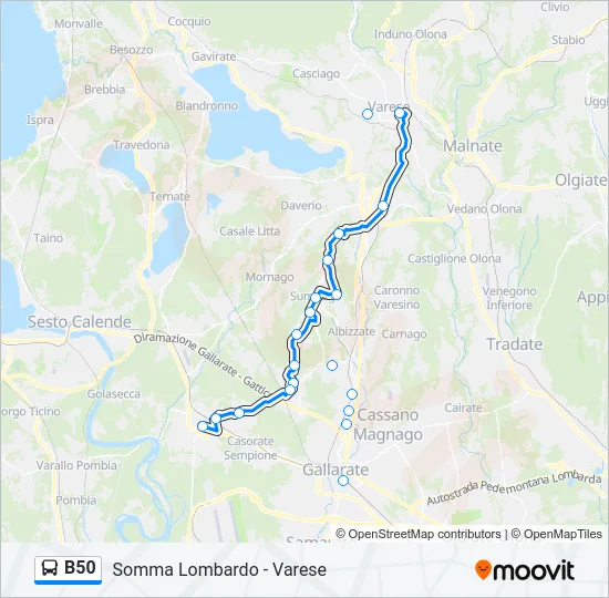 B50  Line Map